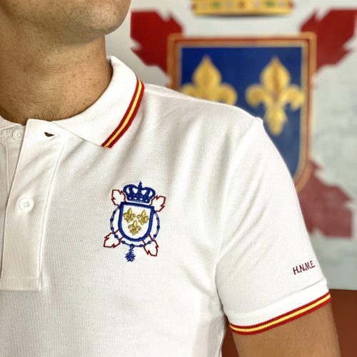 Polo blanco con Blasón bordado