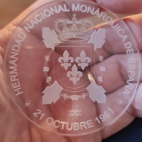 Placa metacrilato de la fundación de la HNME