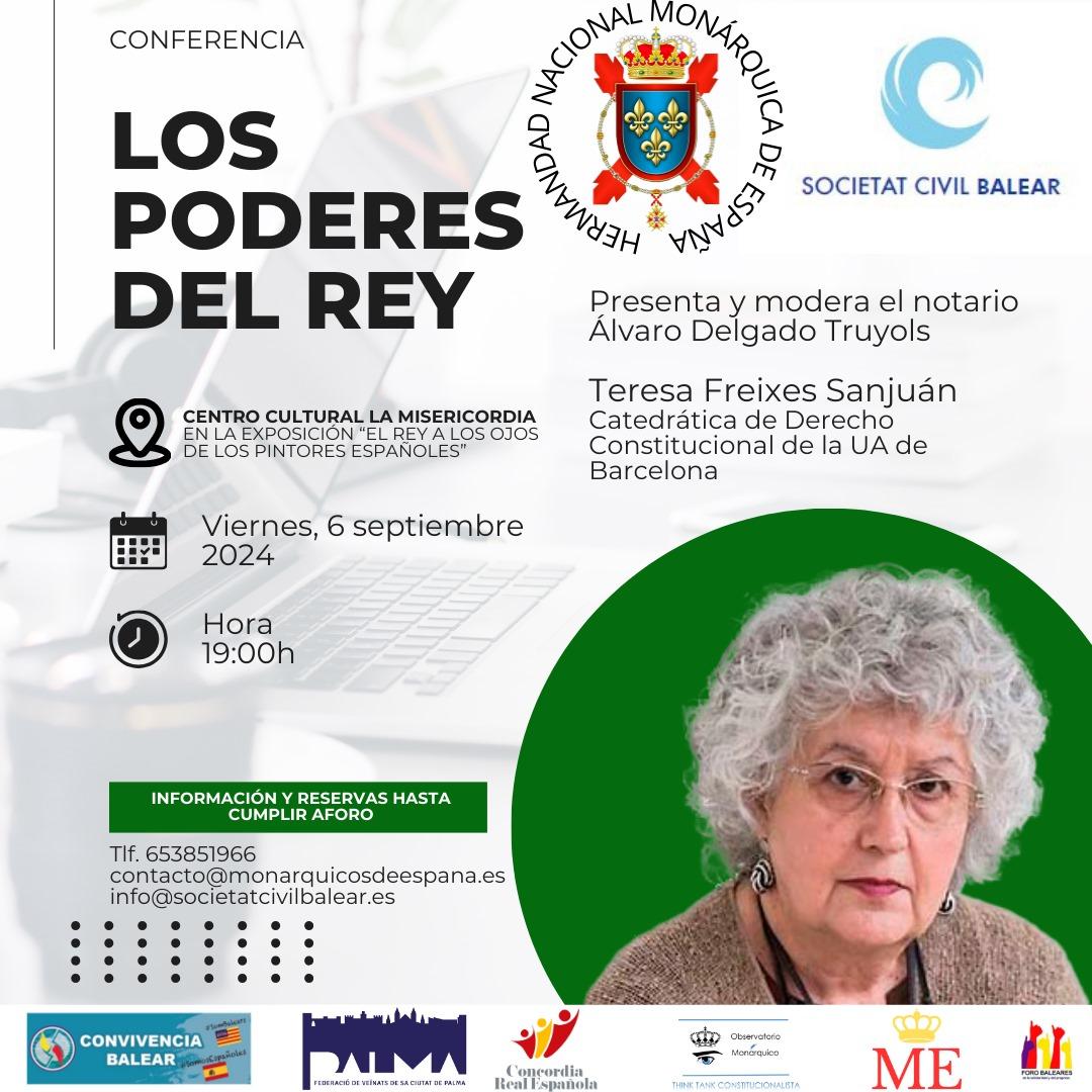Conferencia «Los poderes del Rey» a cargo de Dña. Teresa Freixes Sanjuán.